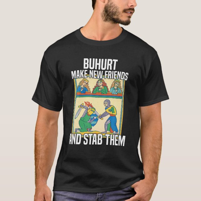 Buweed Fanatics Renaissance der langen Schwertfurc T-Shirt (Vorderseite)
