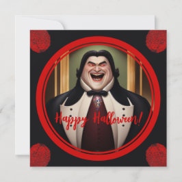Buxom Count Dracula Happy Halloween Card Feiertagskarte