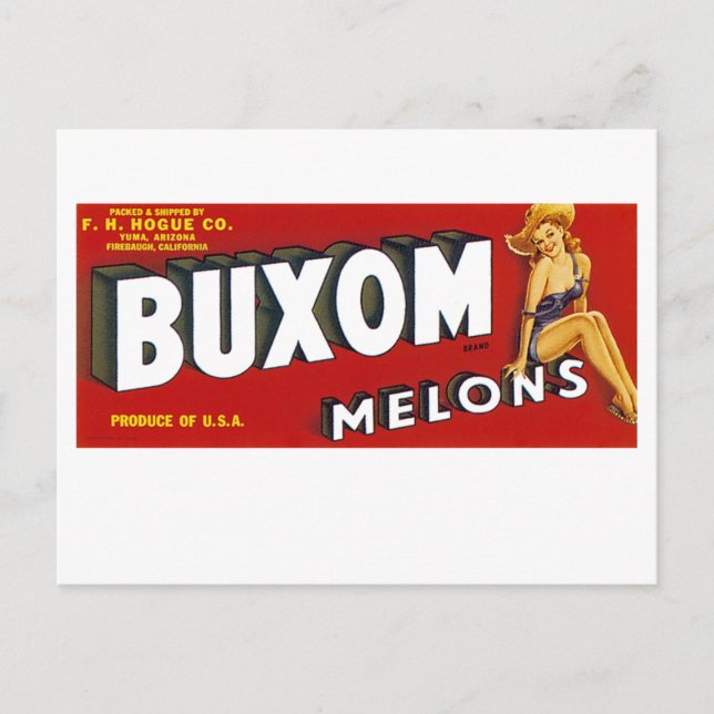 Buxom Mellons Postkarte (Vorderseite)