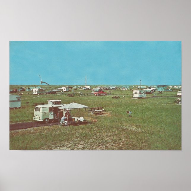 Buxton Campingplätze. Außenbanken, NC Poster (Vorne)