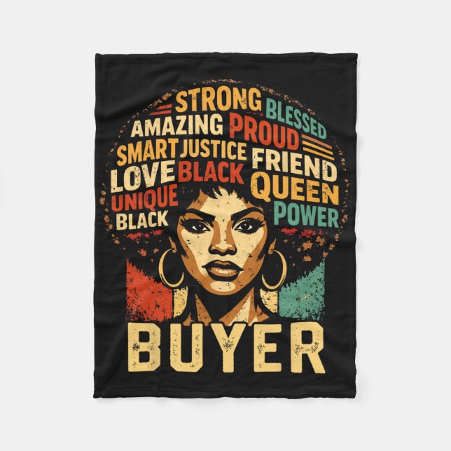 Buyer Black History Month Powerful Black Pride Art Fleecedecke (Vorderseite)