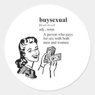 BUYSEXUAL RUNDER AUFKLEBER