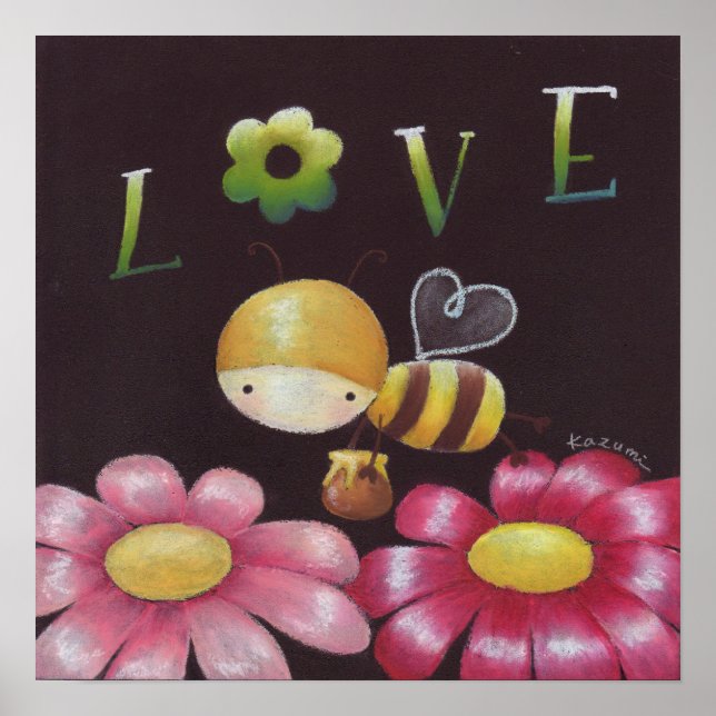 Buz-buz für die Honey Bee Print Poster (Vorne)