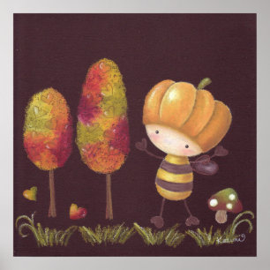 Buz-buz macht einen Herbstspaziergang Poster