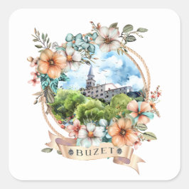 Buzet Croatia Quadratischer Aufkleber