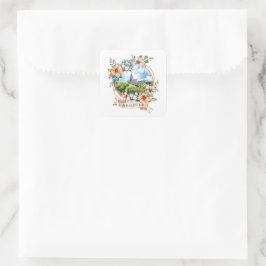 Buzet Kroatien Quadratischer Aufkleber