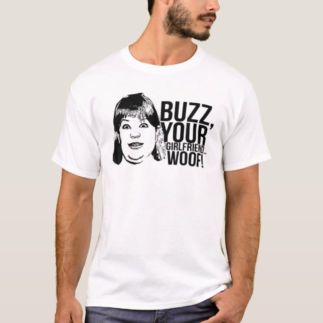 Buzz Allein Ihre Freundin Weihnachten auf Zuhause  T-Shirt (Vorderseite)