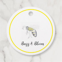 Buzz & Bloom Geschenketiketten - Bienendesign in H