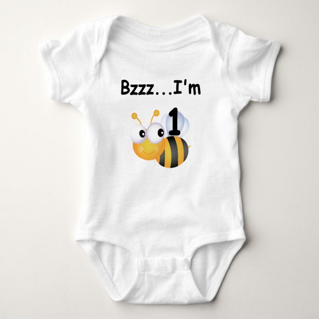 Buzz Bumblebee 1. Geburtstag T - Shirt und Geschen (Vorderseite)