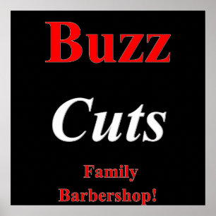 Buzz Coupes Famille Barbershop Poster Matte