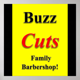 Buzz Coupes Famille Barbershop Poster Matte