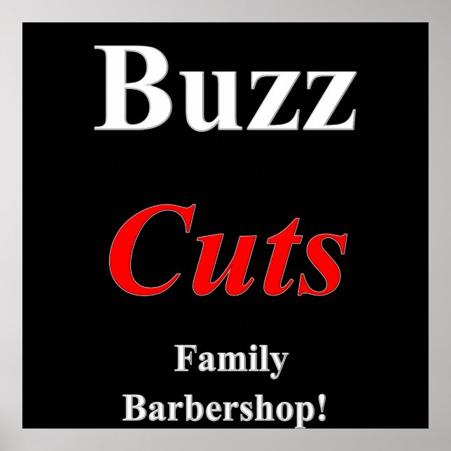 Buzz Cuts Family Barbershop Poster Matte (Vorne)