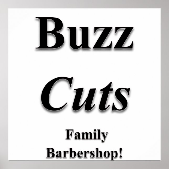 Buzz Cuts Family Barbershop Poster Matte (Vorne)