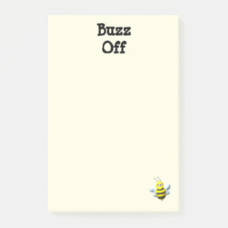 Buzz Off Bee Bumblebee Custom Text Post-it Klebezettel