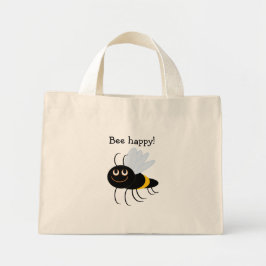 BuzzAboutBees Bee Happy Mini-Tasche Mini Stoffbeutel
