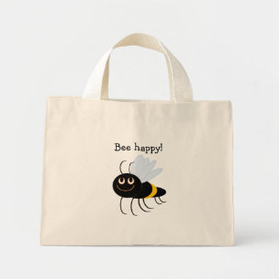 BuzzAboutBees Bee Happy Mini-Tasche Mini Stoffbeutel
