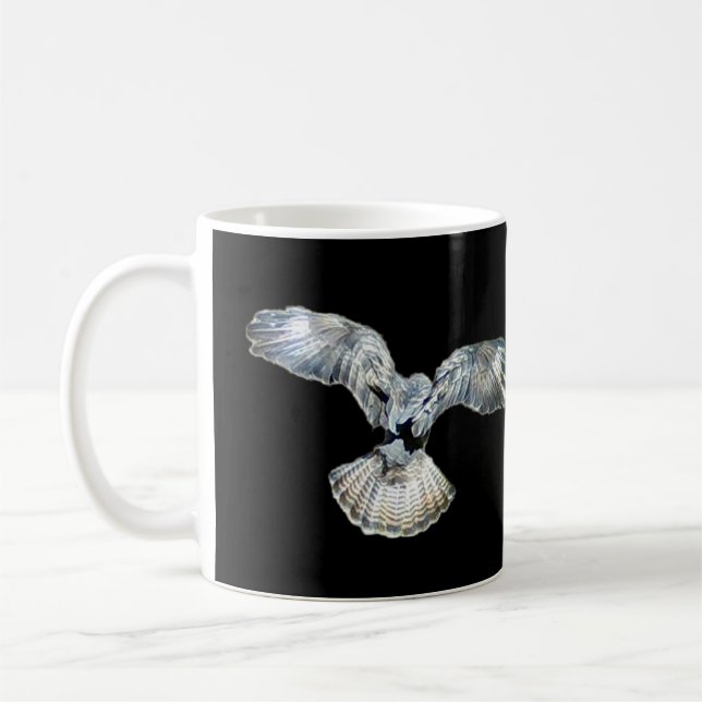 Buzzard Fanned Flügel und Schwanz Landung Tasse (Links)