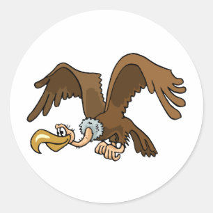 Buzzard Runder Aufkleber