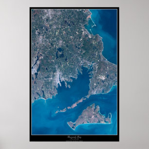 Buzzards Bay, Massachusetts Satellitenposter Poster