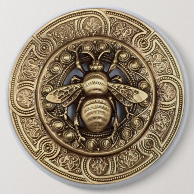 "Buzzing Beauty: Bee-Inspiriert Button Collection" (Vorderseite)