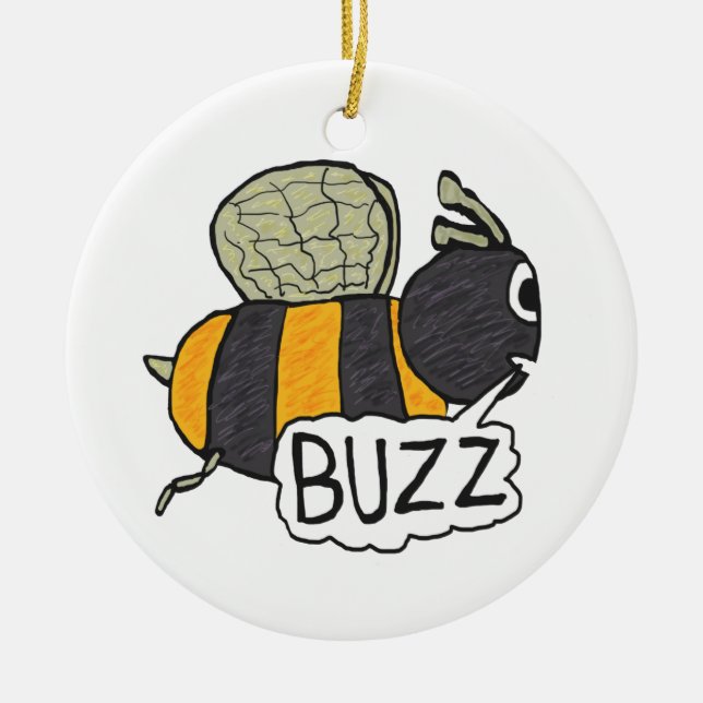Buzzing Bee Keramik Ornament (Vorne)