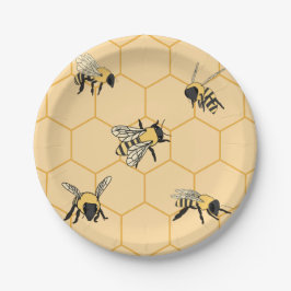 Buzzing Bienen Honeycomb Pappteller