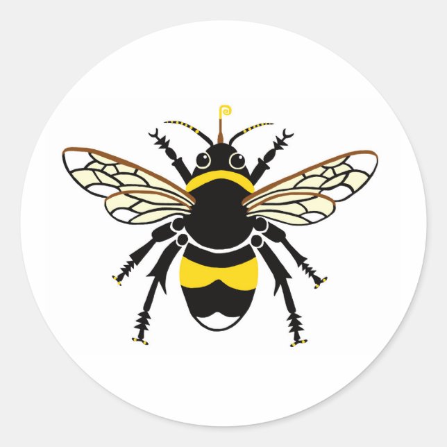 Buzzy BEE - Erhaltung - Ökologie - Natur - Runder Aufkleber (Vorderseite)