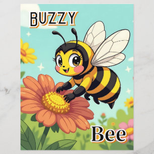 Buzzy Bee Niedlicher Cartoon Kids Kinderzimmer A