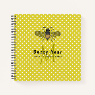 BUZZY-JAHR Monogramm BEYellow Punkts Student Notizbuch