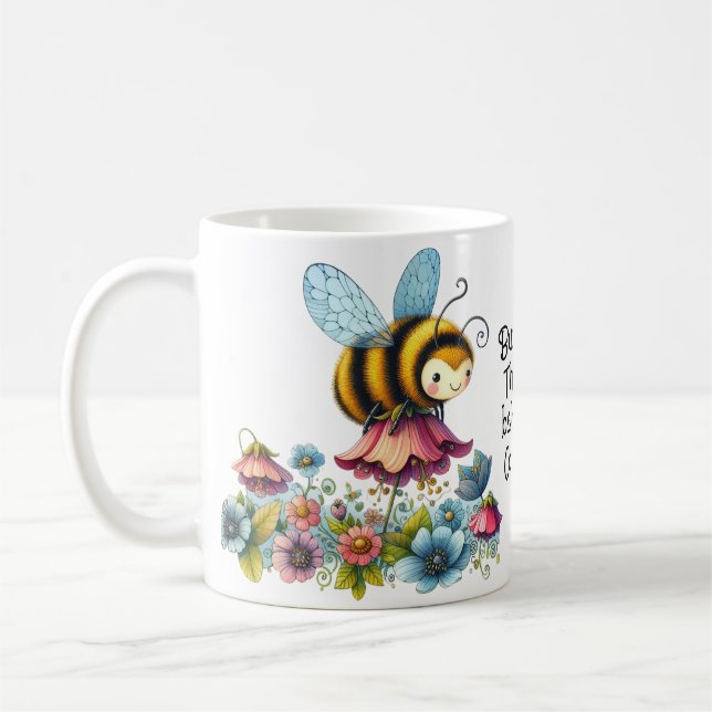 Buzzz Off, Bienen und Blume Kaffeetasse (Links)