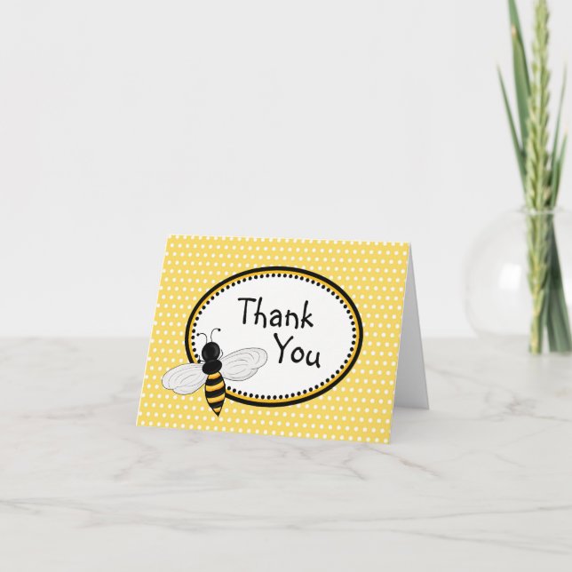 Buzzzing Bienen Vielen Dank Hinweis Karten (Vorderseite)
