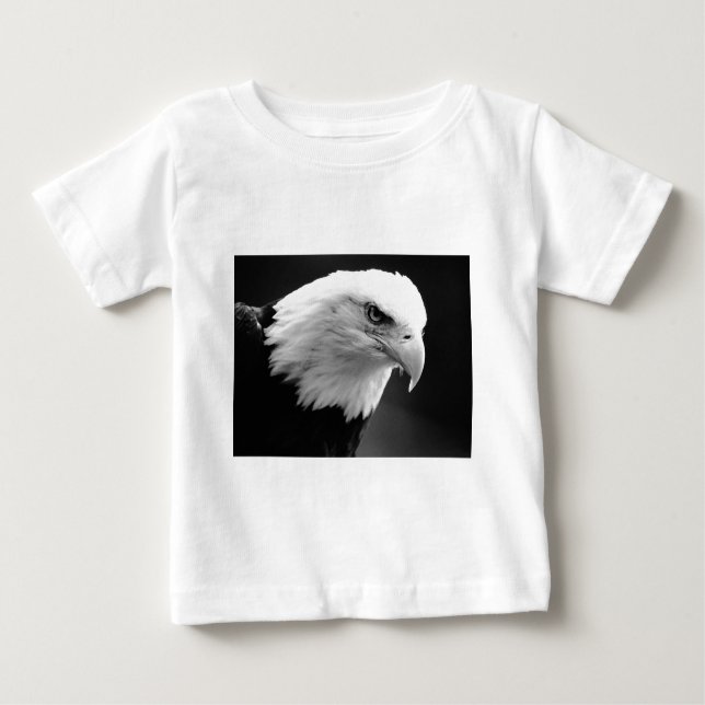 BW Bald Eagle Baby T-shirt (Vorderseite)