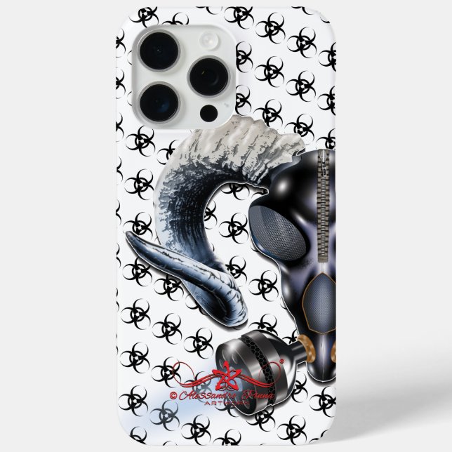 BW! BIOGEFÄHRDUNG WARNEN! TOTENKOPF Case-Mate iPhone HÜLLE (Rückseite)