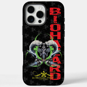 BW! BIOGEFÄHRDUNG WARNEN! TOTENKOPF iPhone 16 PRO MAX HÜLLE
