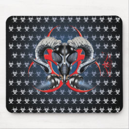 BW! BIOGEFÄHRDUNG WARNEN! TOTENKOPF MOUSEPAD