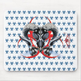 BW! BIOGEFÄHRDUNG WARNEN! TOTENKOPF MOUSEPAD