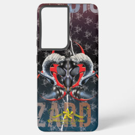 BW! BIOGEFÄHRDUNG WARNEN! TOTENKOPF SAMSUNG GALAXY HÜLLE