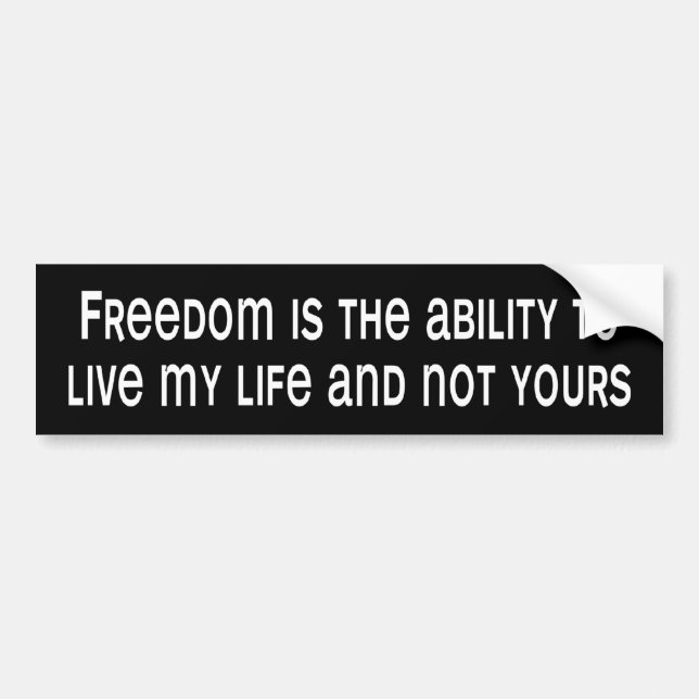 BW_freedom Autoaufkleber (Vorne)