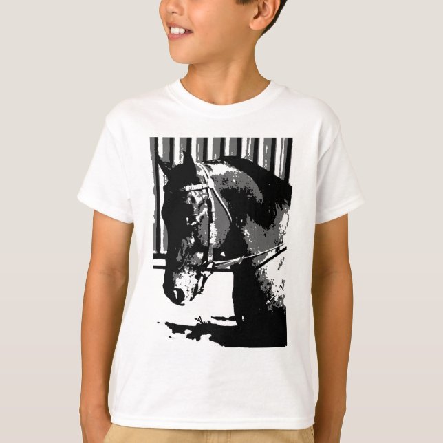 BW Stallion Pferd T-Shirt (Vorderseite)