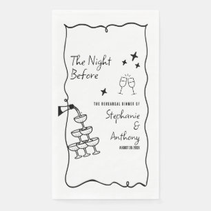 BW Whimsikrahmen und Champagner die Nacht vor Serviette