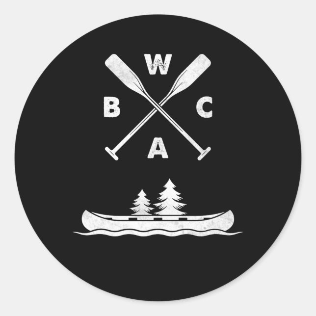 Bwca Boundary Waters Canoe Runder Aufkleber (Vorderseite)
