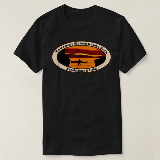 BWCA Grenzgewässer Kanugebiet Minnesota  T-Shirt (Design vorne)