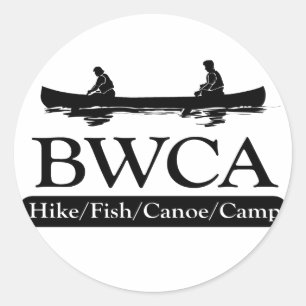 BWCA / Wanderfisch-Kanuklemme Runder Aufkleber