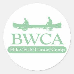 BWCA / Wanderfisch-Kanuklemme Runder Aufkleber