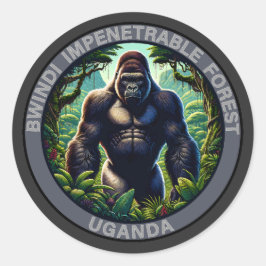 Bwindi Impenetrable Forest Uganda Runder Aufkleber