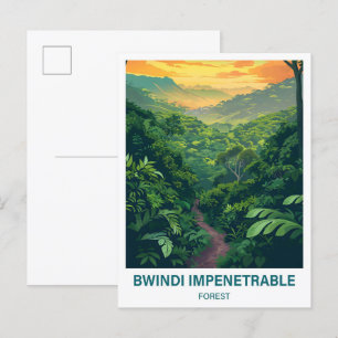 Bwindi Undurchdringlicher Wald Uganda Reise Postkarte