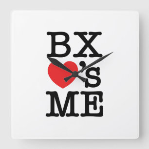 BX hat ME Quadratische Wanduhr