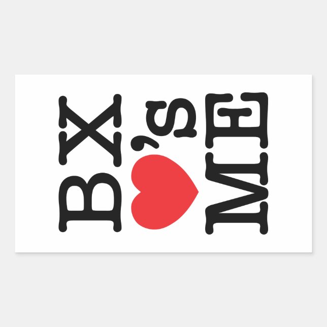 BX hat ME Rechteckiger Aufkleber (Vorderseite)