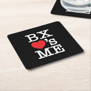 BX hat ME Rechteckiger Pappuntersetzer