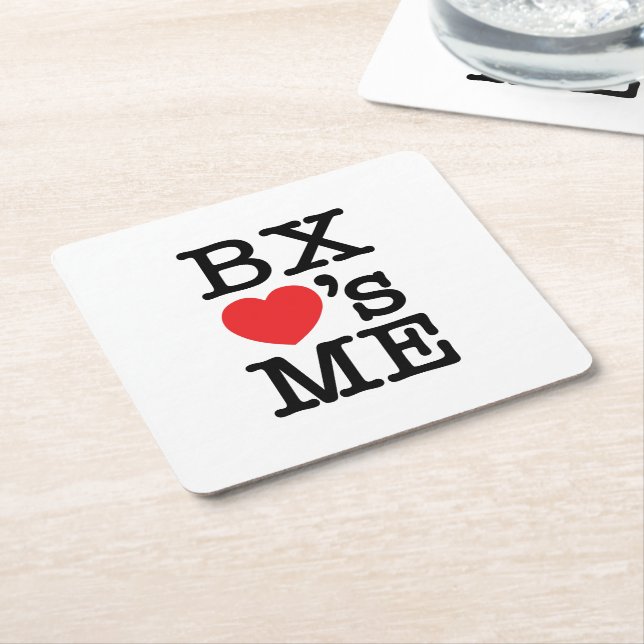 BX hat ME Rechteckiger Pappuntersetzer (angewinkelt)